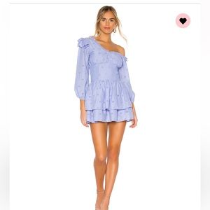 MAJORELLE Oliver Mini Dress in Periwinkle Blue